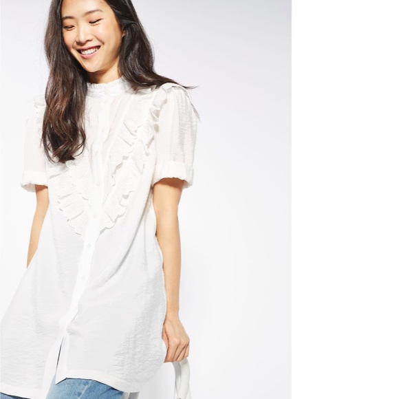 Topshop Ruffle Bid Tunic - Picture 2 of 7